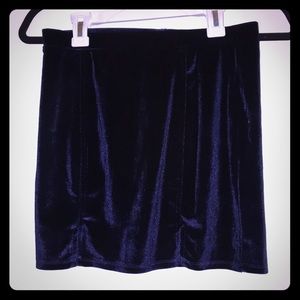 Velvet Slit Skirt